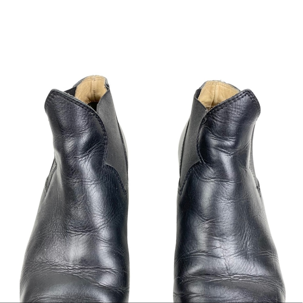 Acne Studios Alma Mid Heel Pull On Leather Ankle Boots in Black 39 0580 - Picture 5 of 15